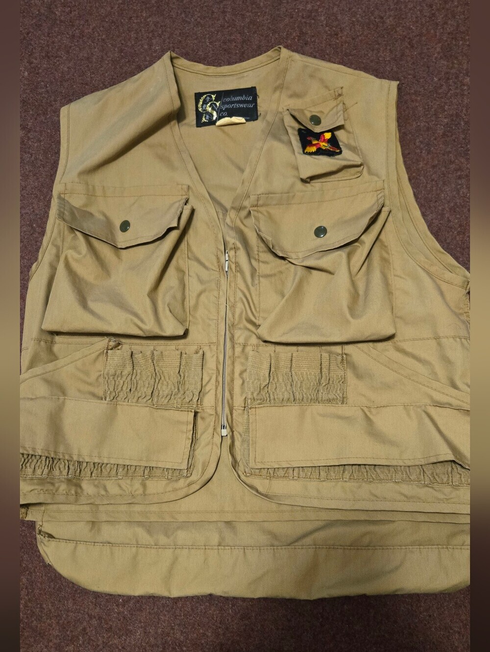 1970's Columbia Sportswear Hunting Vest Size S/Medium Portland Oregon